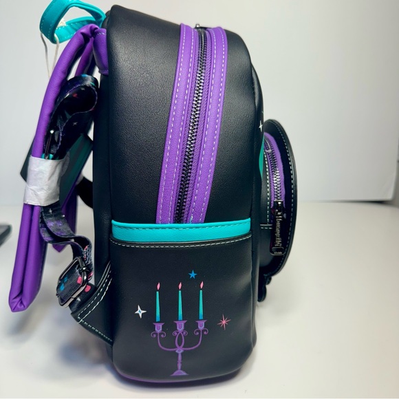 NWT. Loungefly Disney\'s The Haunted Mansion Madame Leota Mini Backpack glows main image 7